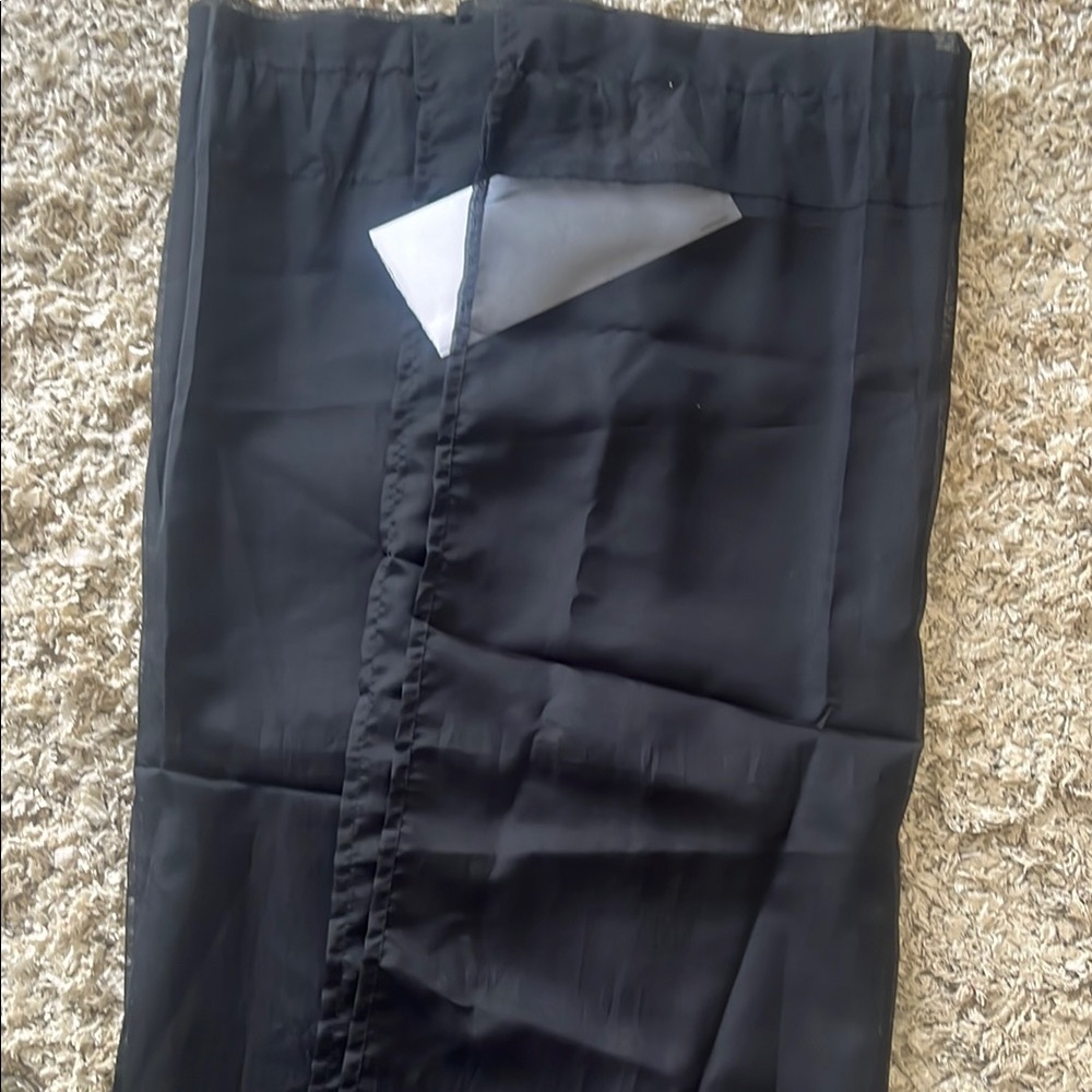 Set of two Elegant Black Curtains